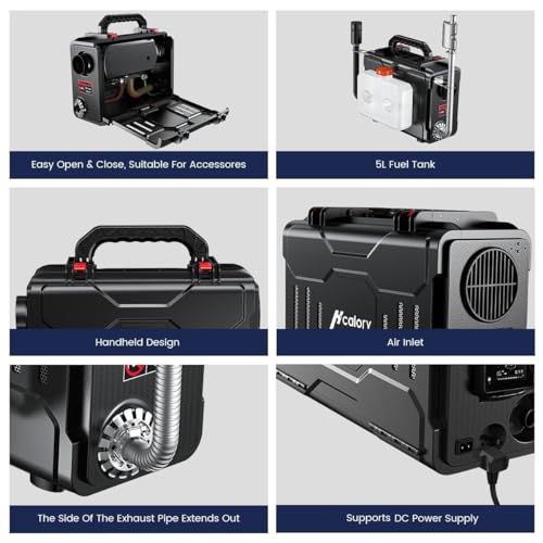 12V Portable Diesel Air Heater 5KW with Bluetooth APP Control and LCD Monitor Y8136