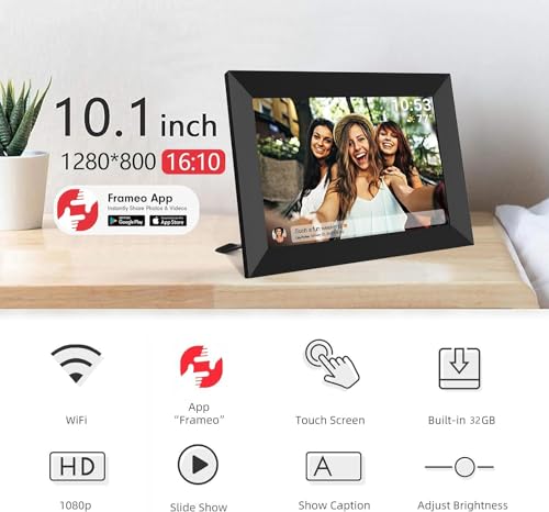 10.1 Inch WiFi Digital Picture Frame with 32GB Memory C308