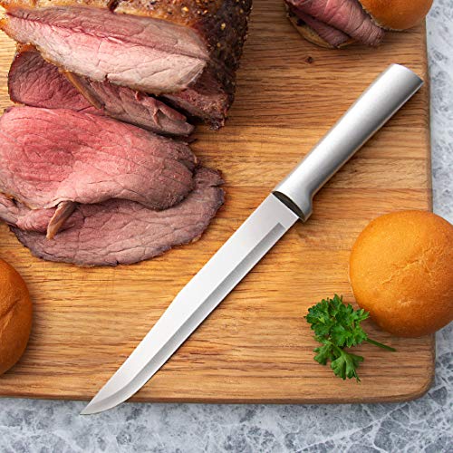 7 Stainless Steel Kitchen Knives Starter Gift Set with Brushed Aluminum Q7136
