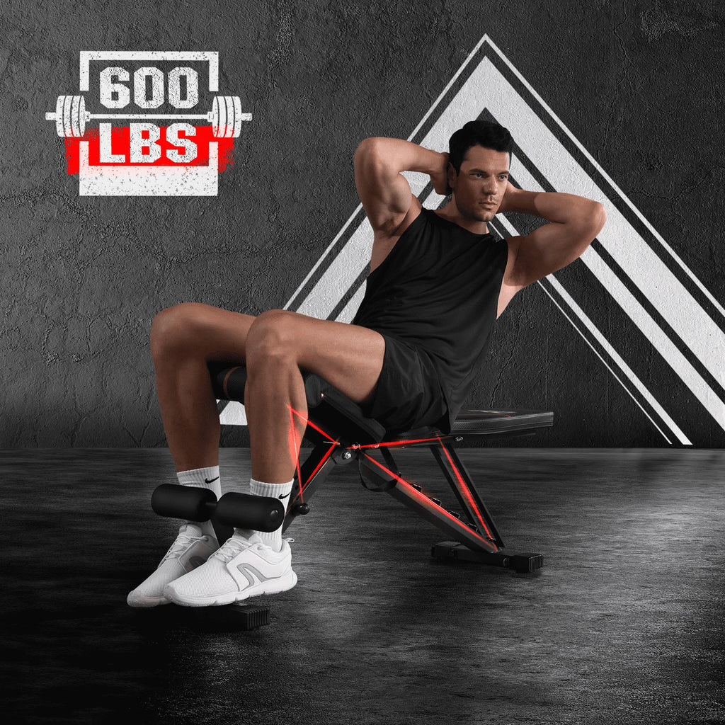 Adjustable Weight Bench with 660lbs Weight Capacity Foldable Gym Bench T389079