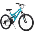 24 Trail Runner Girls Full Suspension Mountain Bikes Teal Blue N3649