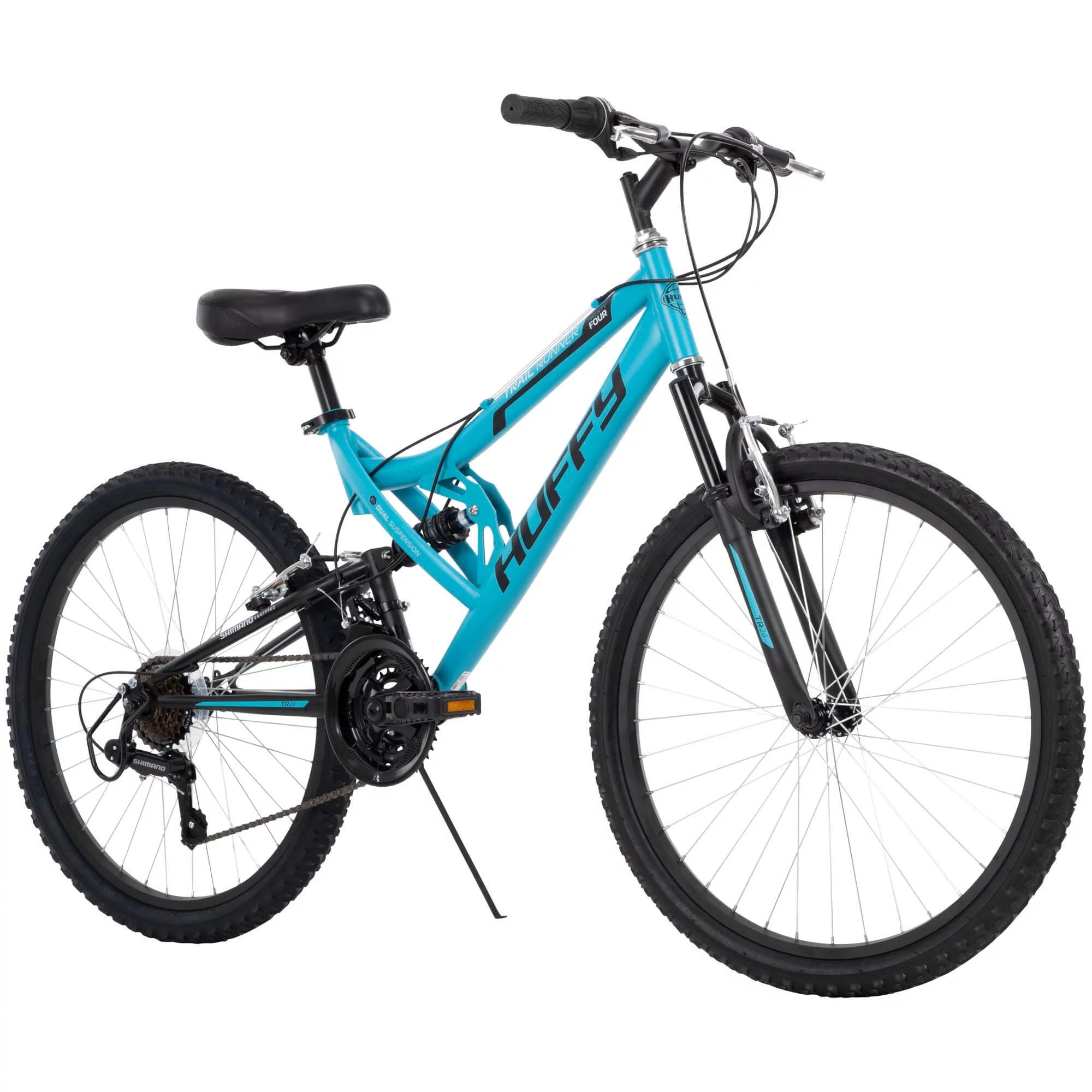 24 Trail Runner Girls Full Suspension Mountain Bikes Teal Blue N3649