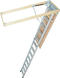 Attic Ladder, 350-pound Capacity, 22.5" x 63", Aluminium Extension M64508