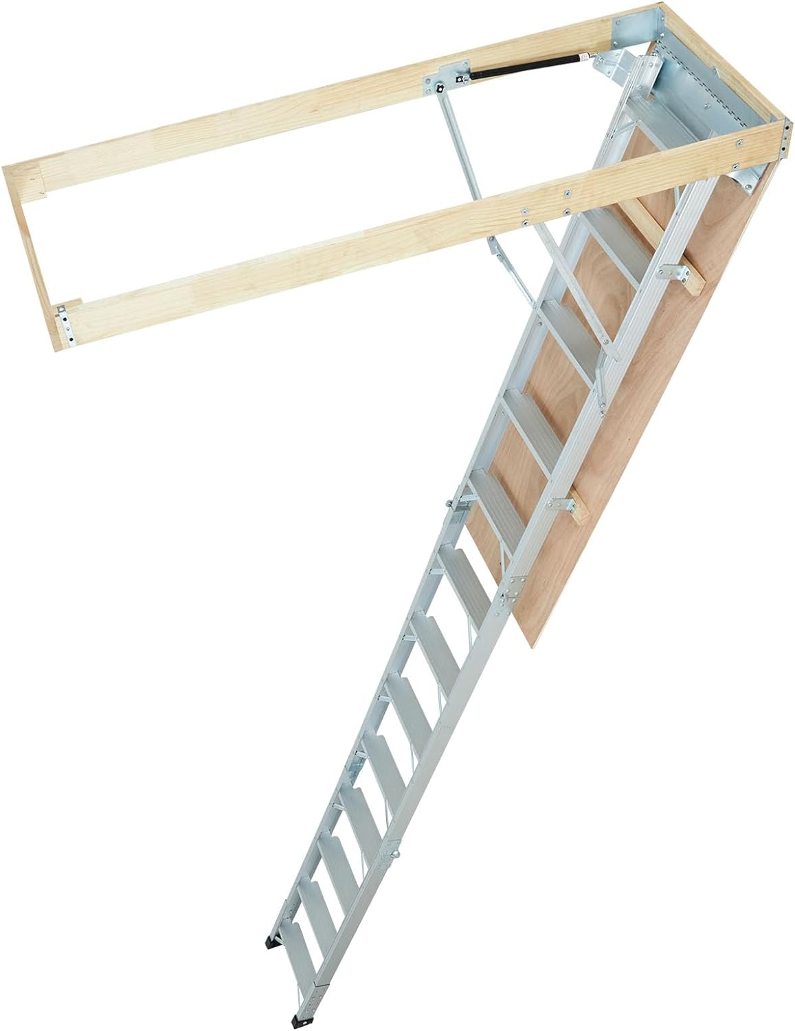 Attic Ladder, 350-pound Capacity, 22.5" x 63", Aluminium Extension M64508