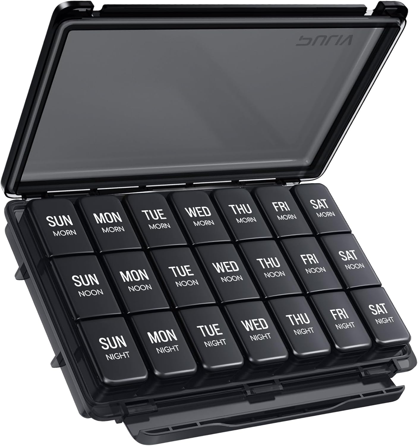 Black Weekly Pill Organizer 7 Day U58666