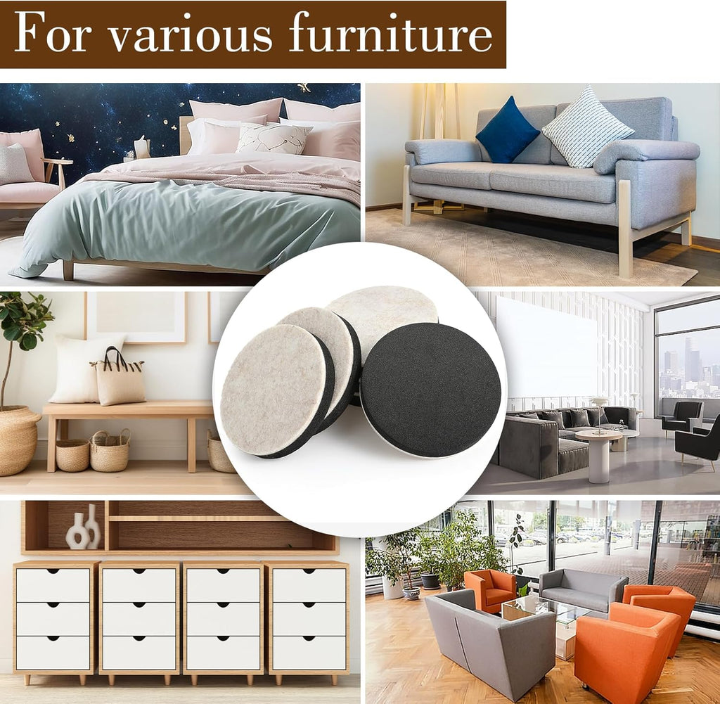 8Pcs 3.5 Inches Reusable Heavy Duty Furniture Sliders T856857