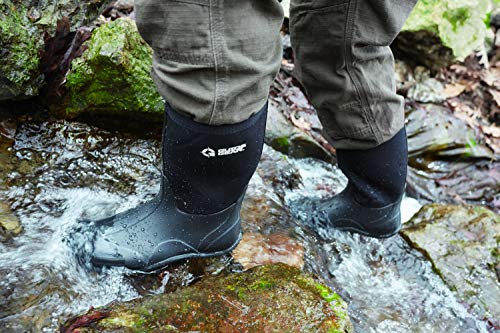 Men's Waterproof Rubber Hunting Work Rain Boots 12", 5mm Neoprene N168