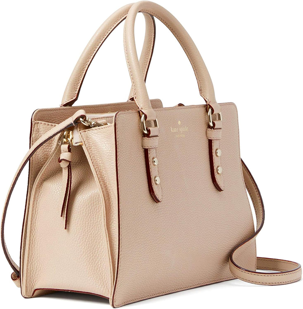 Leather Crossbody Bag Purse Handbag (warm beige) E599