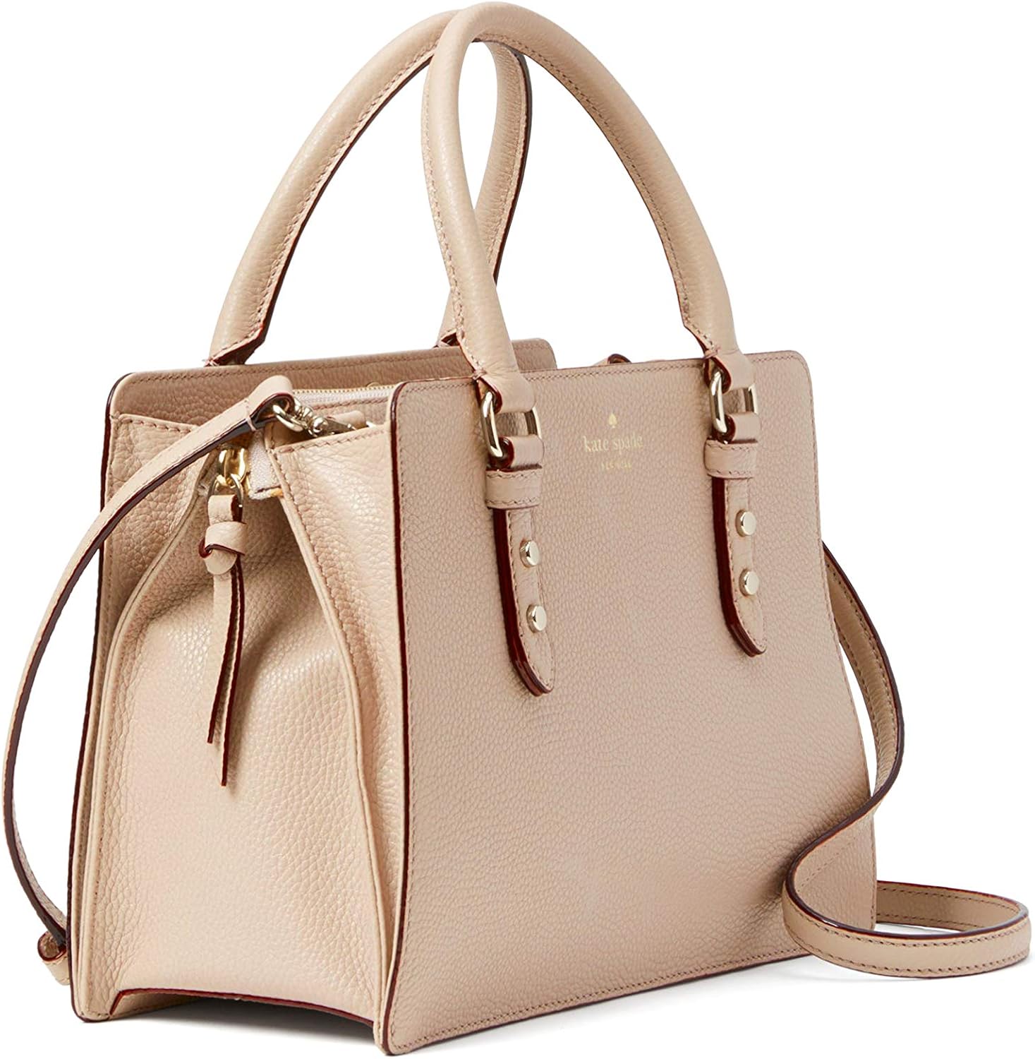 Leather Crossbody Bag Purse Handbag (warm beige) E599