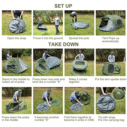 2 Person Waterproof Instant Pop-up Camping Tent F567666