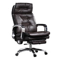 Office Chair with Footrest Ergonomic Executive Reclining Genuine Leather Desk Chair Z18269