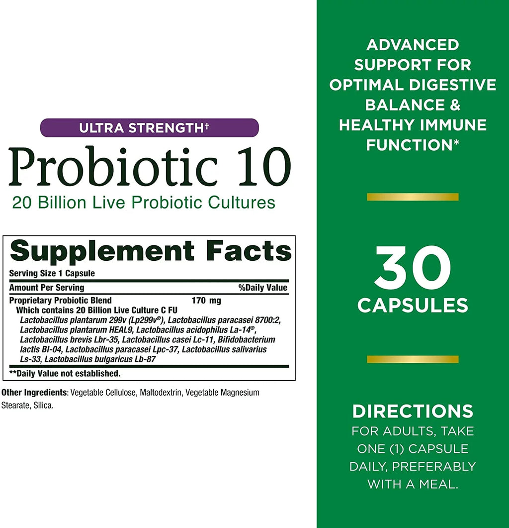 30 Count Probiotic 10 Capsules R530254