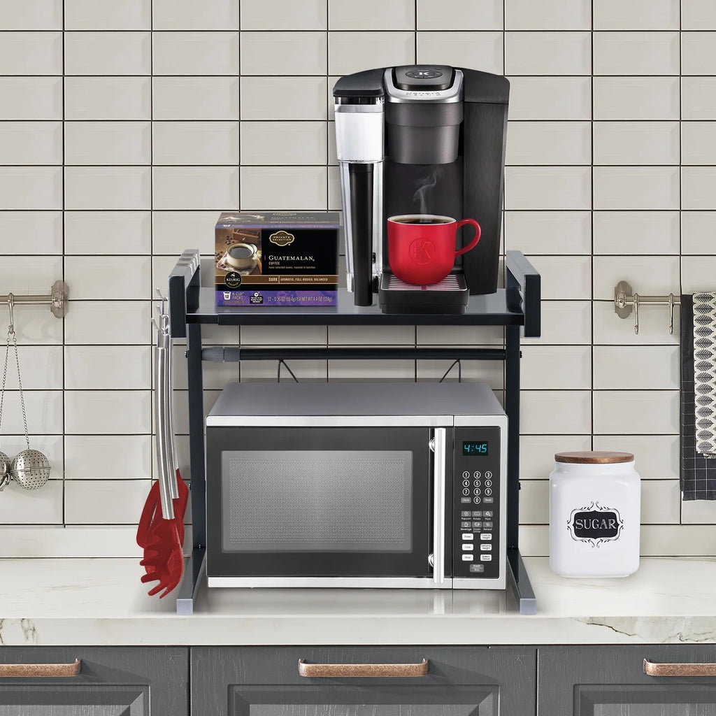 Expandable Microwave Oven Rack with Hooks M78832