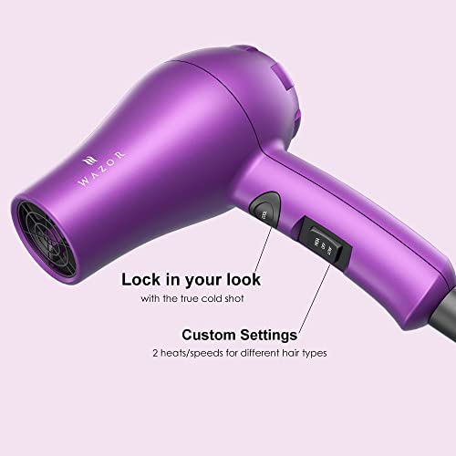 Compact 1000W Blow Dryer with Concentrator, Purple B8026
