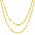 14k Yellow Gold Solid Miami Cuban Link Chain Necklace E348015