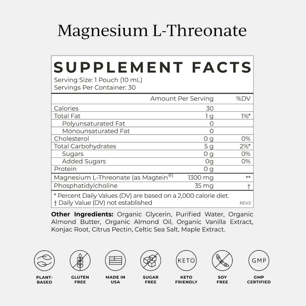 Liposomal Magnesium L-Threonate & DHA Vegan Omega 3 Bundle, Magnesium Supplement C68664