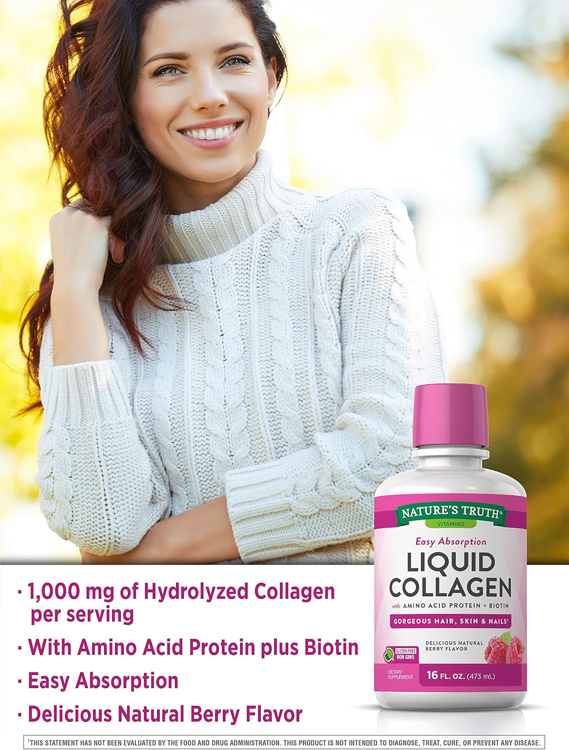 Off-White Liquid Collagen Supplement 16 oz L9266