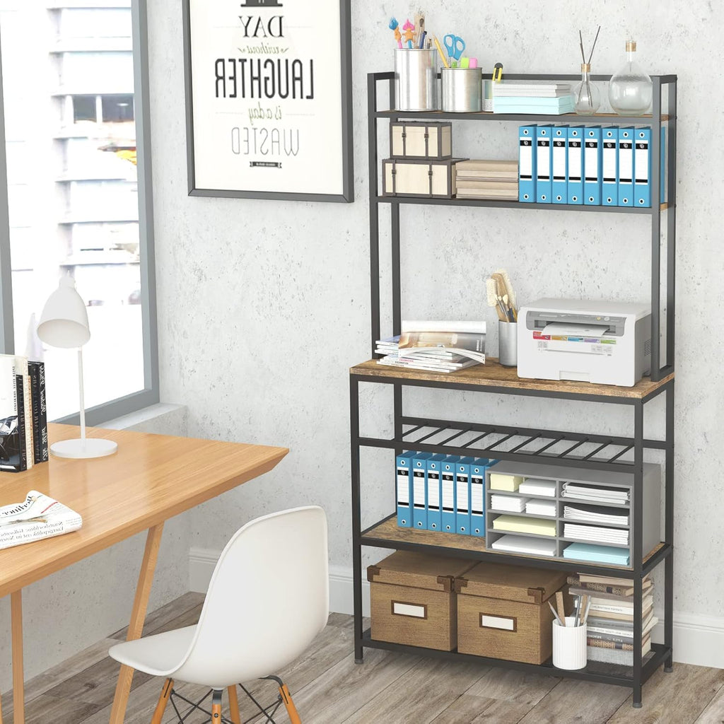 Industrial Kitchen Baker's Rack Microwave Oven Stand Kitchen Pantry Shelf Free Standing Utility Storage Cabinet Sideboard Y829