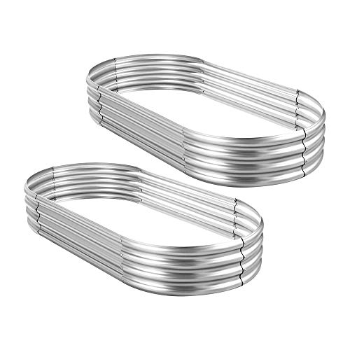 2Pcs Galvanized Raised Garden Bed Kit R542