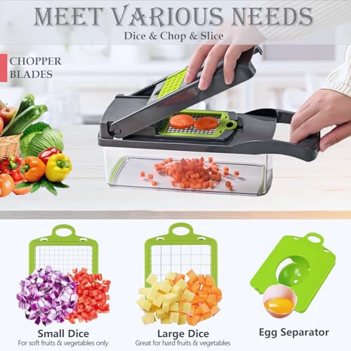 20-in-1 Vegetable Chopper with Container, Cheese Grater, Box Mandoline Slicer Food Cutter Shredder O940052