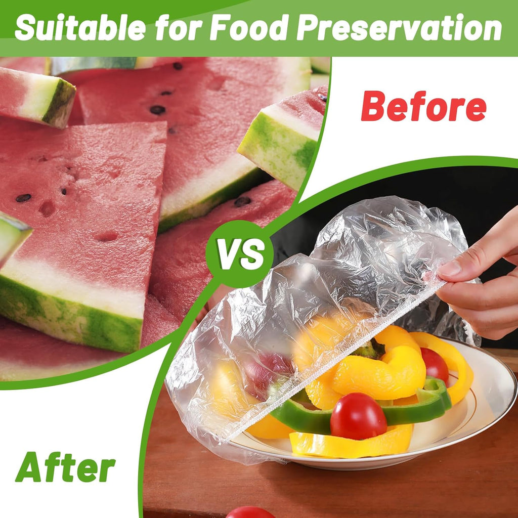 300Pcs Reusable Elastic Food Bowl Storage Covers H8236