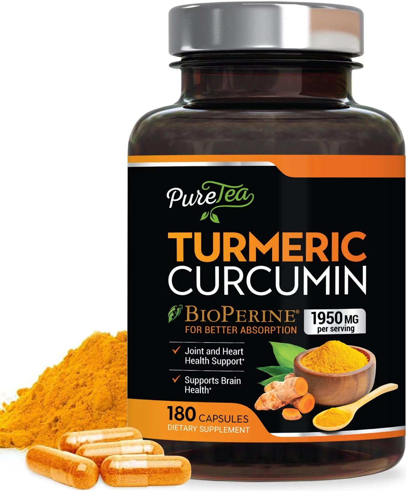 180 Capsules Turmeric Curcumin Supplement G54700