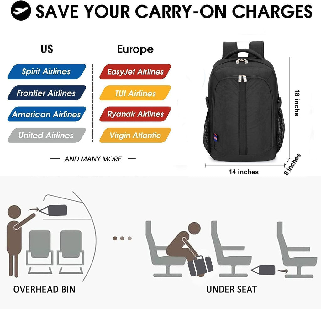 Under-Seat Backpack 18 x 13 x 8 Inches I6547