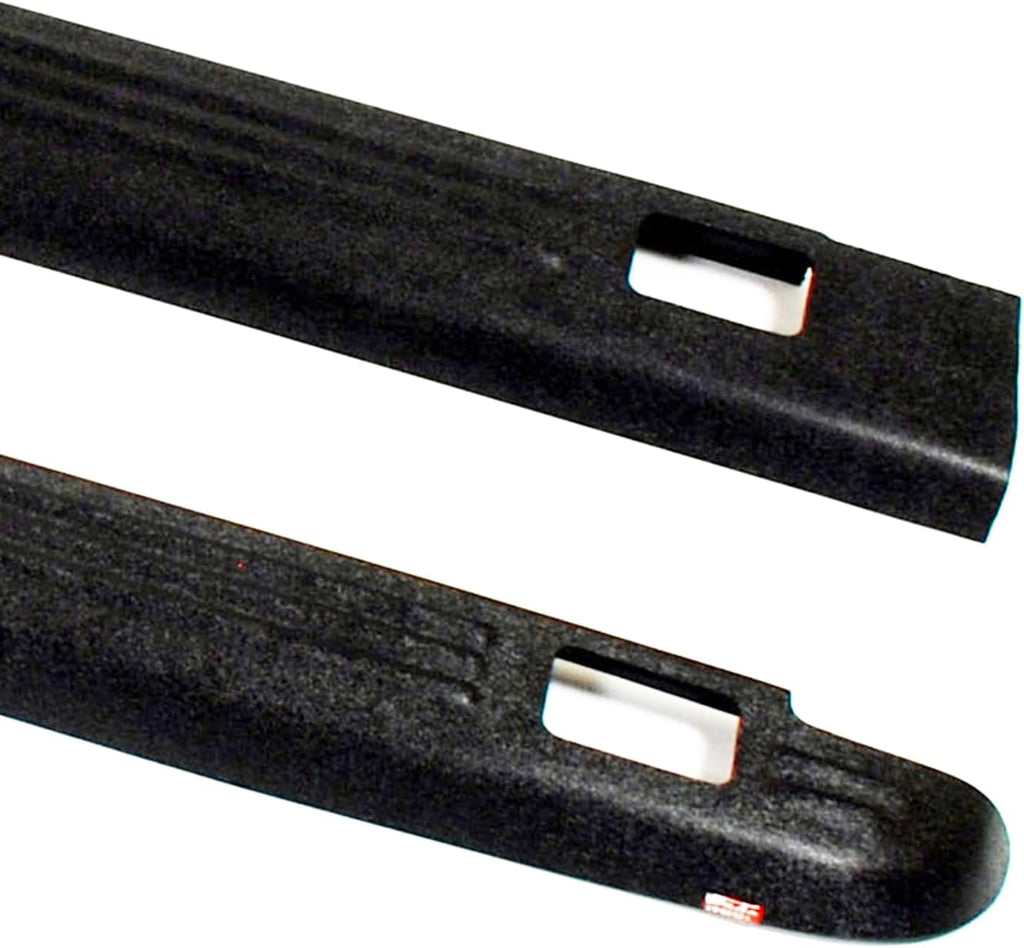 Black Ribbed Truck Bed Rail Caps Set of 2 Z540595