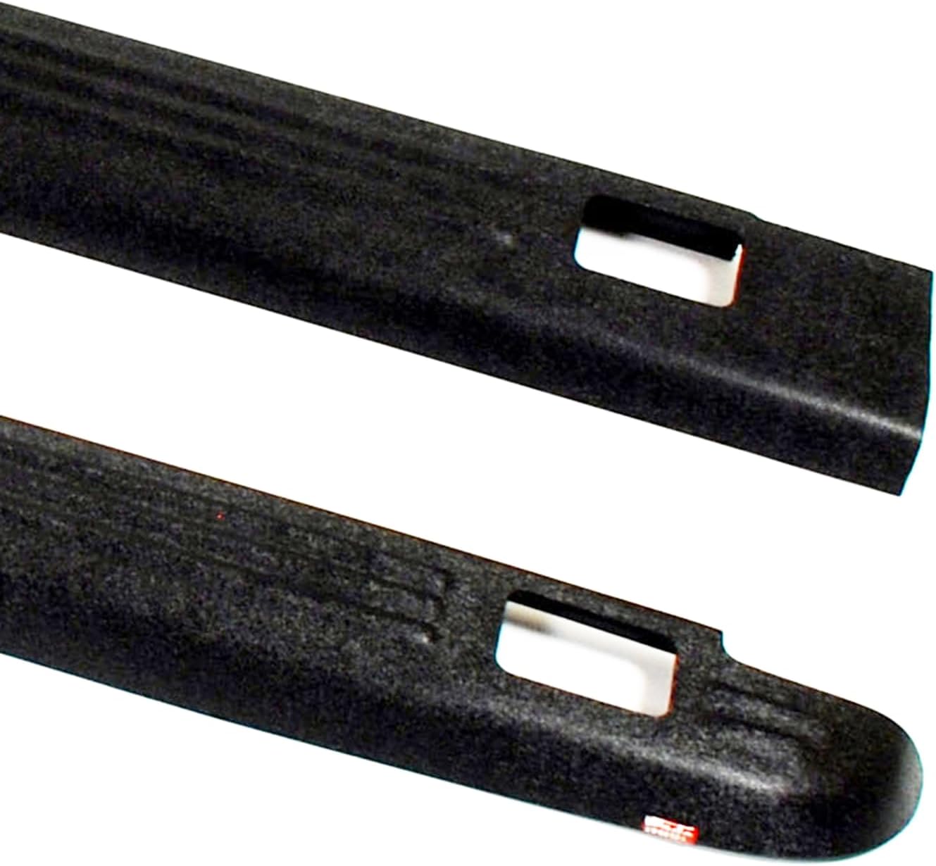 Black Ribbed Truck Bed Rail Caps Set of 2 Z540595