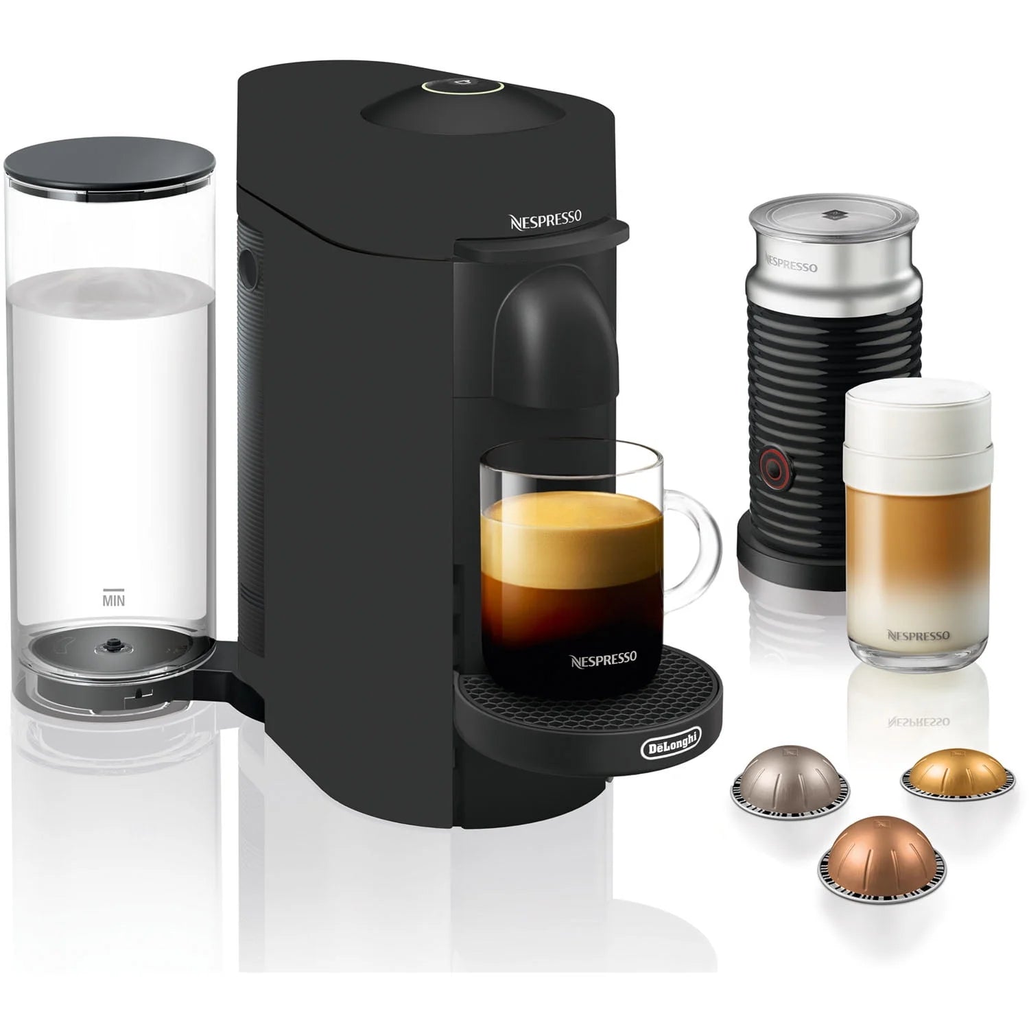 Black Matte Coffee and Espresso Machine T370