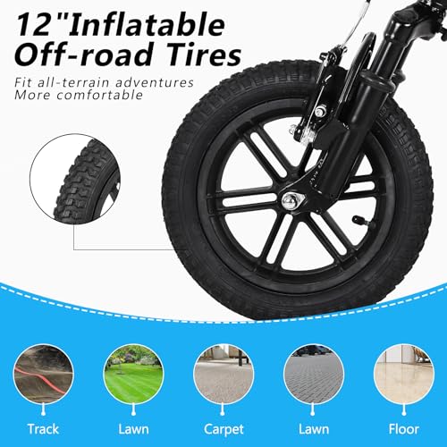 Electric Bike for Kids, 100W Electric Balance Bike, 12 inch Inflatable Tire V308554