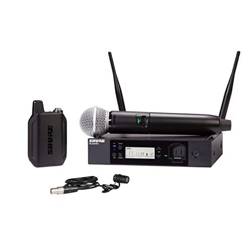 Dual Band Digital Wireless Microphone System with Handheld & Lavalier Mics L86965