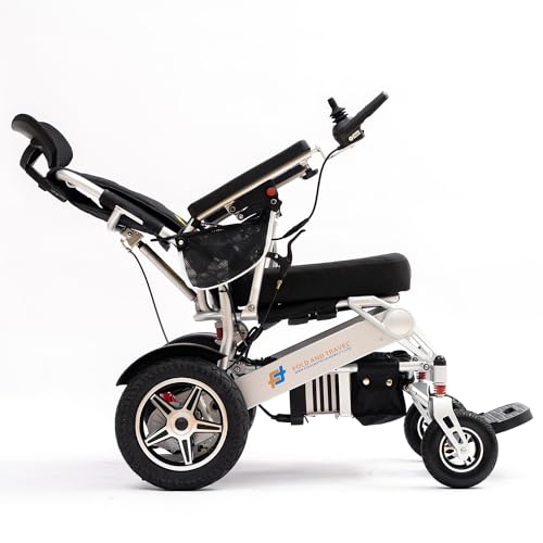 Lightweight Foldable Electric Wheelchair with Blue Seat H85227