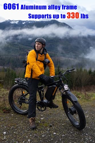 2000W Dual Motor Electric Bike, 35 Mph 60 Miles AWD Ebike, 48V 22.4Ah Fat Tire 26'' Full Suspension Hydraulic Disc Brake C8263