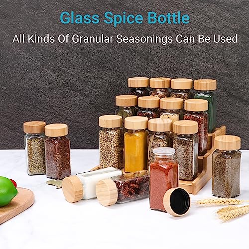 4 oz Glass Spice Jars with Bamboo Lids, 24 Pack G940