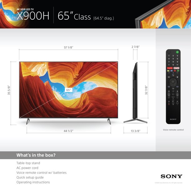 65 Class 4K UHD LED Android Smart TV HDR V554476