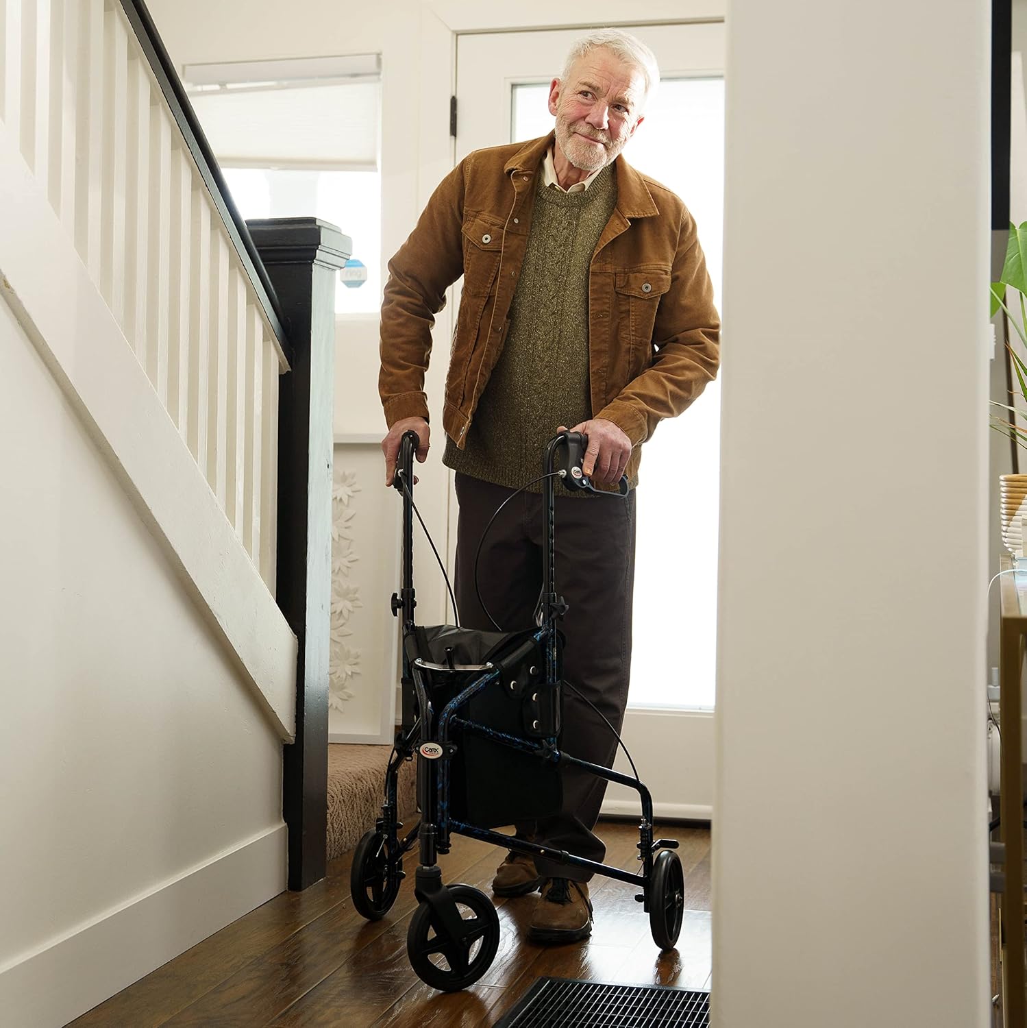 3 Wheel Foldable Walker with Height Adjustable Handles D32877