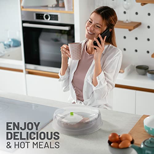 Clear Microwave Lid with Steam Vents, 10 Inch, 2 PK B488096