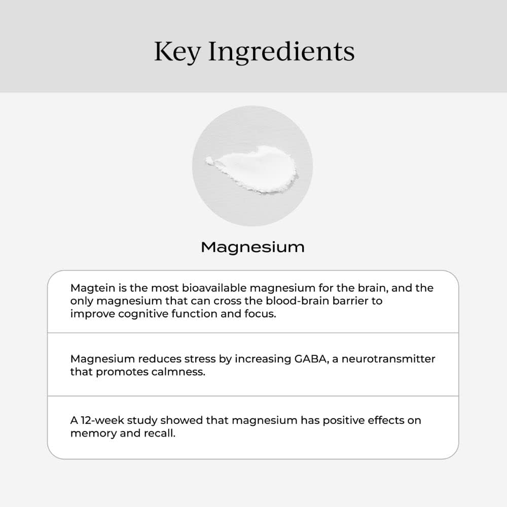 Liposomal Magnesium L-Threonate & DHA Vegan Omega 3 Bundle, Magnesium Supplement C68664