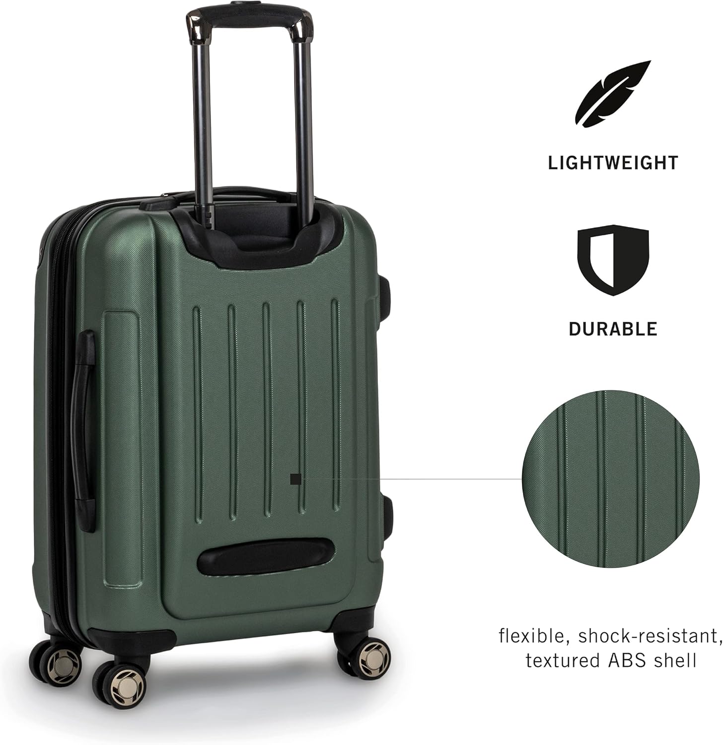 ABS Expandable 8-Wheel Upright, 28-Inch Checked E992