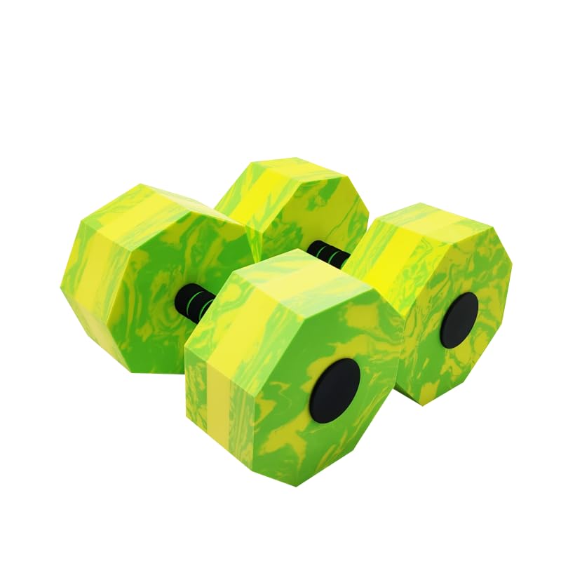 Aquatic Exercise Dumbbell Set of 2 High-Density EVA-Foam Water Weights H530481