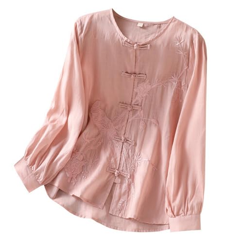 Women's Linen Long Sleeve Solid Color Blouse G221997