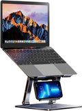 Adjustable Height Laptop Stand with Phone Holder, Foldable Laptop Riser A186