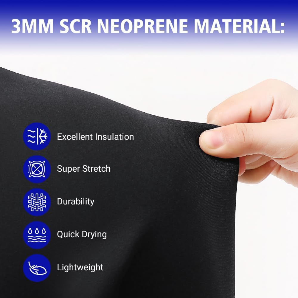 3mm Shorty Full Wetsuit Neoprene Dive Skin Front Back Zip Scuba Diving Suit K744210