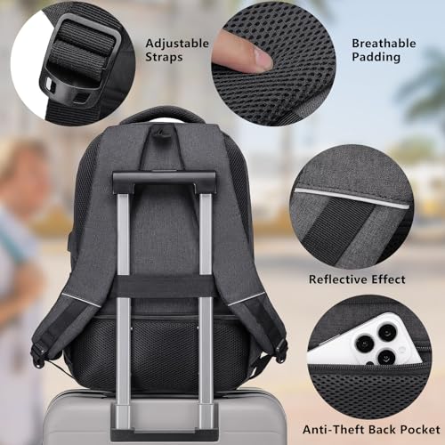 15.6 inch Waterproof Laptop Backpack (Black) M1462