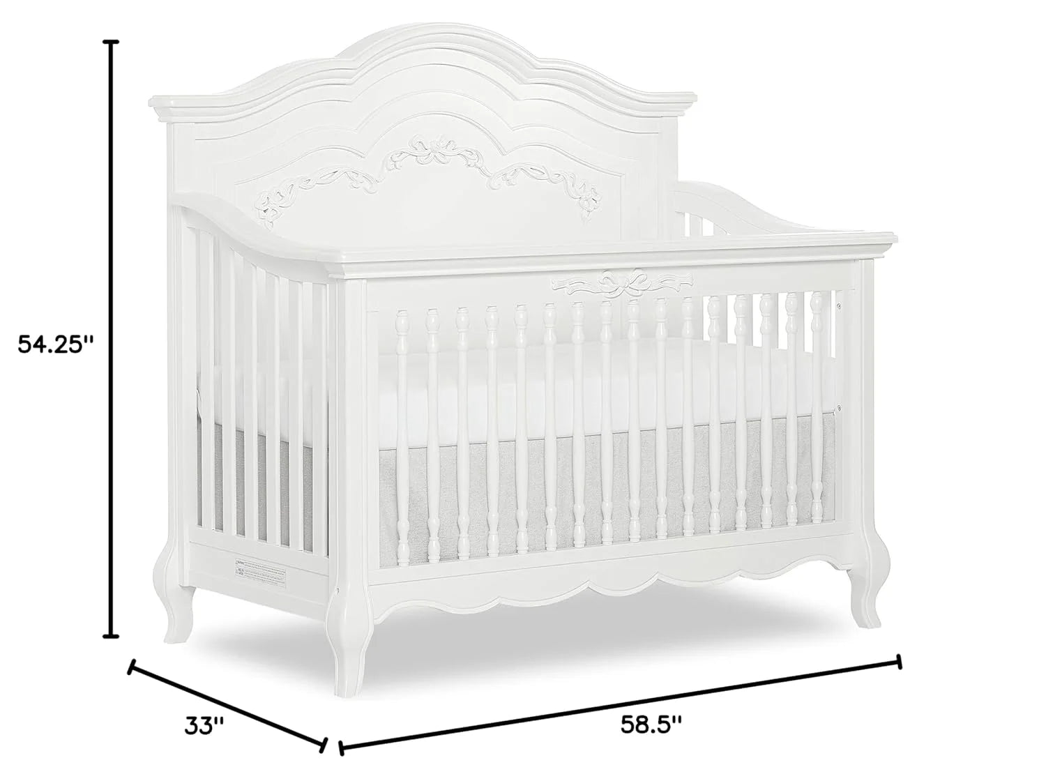 5-in-1 Convertible Crib in Frost X461111