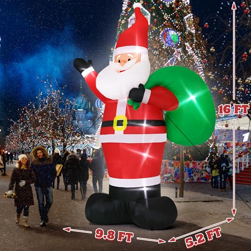 15FT Inflatable Santa Claus with 8pcs LED B693