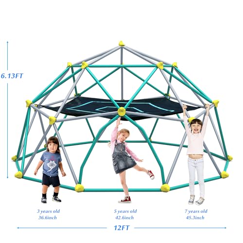 Geometric Dome Climber Play Center, Green, 13ft V158404