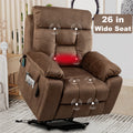 Dark Brown Oversized Electric Lift Recliner Chair with Heat and Massage Z392