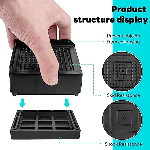 Black 4 Pack Furniture Risers 1.5 Inch I60242